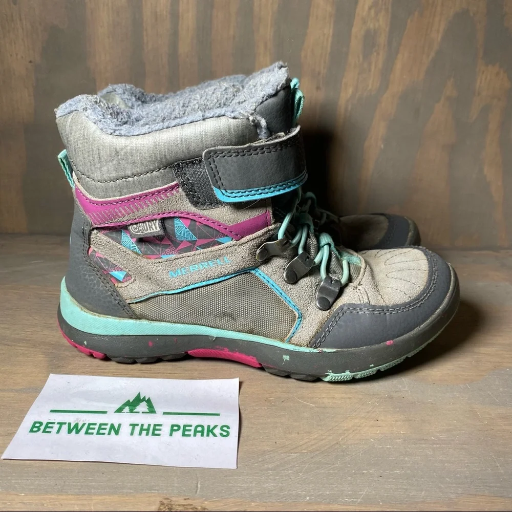 Merrell Moab Polar Waterproof Hiking Boot, kids size 1